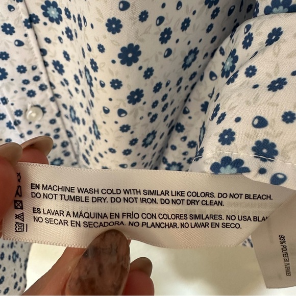 Cactus Man Ricky Singh Tech Comfort Performance White and Blue Patterned Shirt - Picture 6 of 8